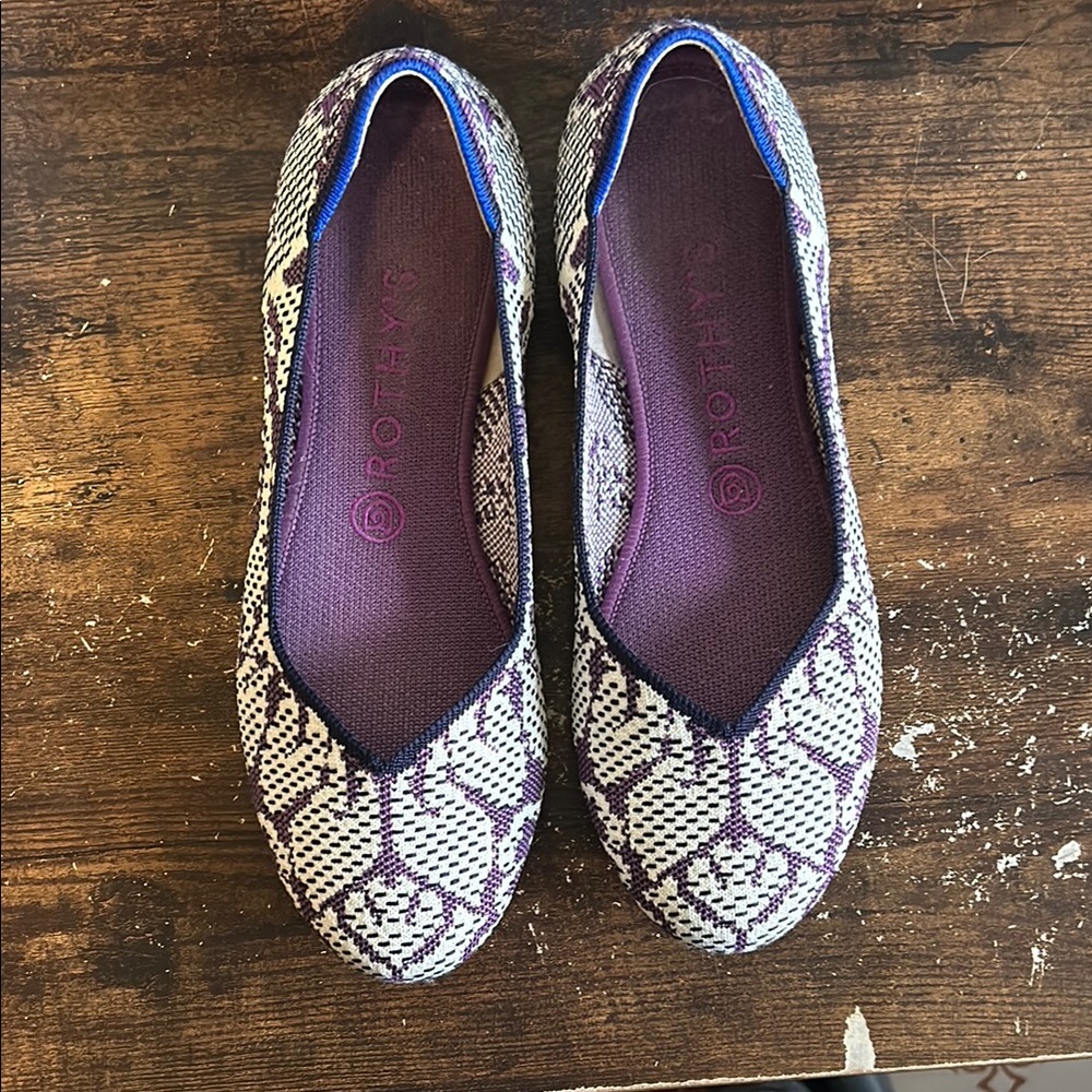 Rothy's Women's Purple Patterned Flats
